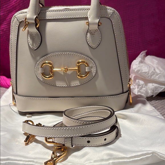 Gucci Cream Leather Horsebit Mini. - Picture 8 of 9
